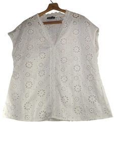 White Lace Eyelet Top LR-14