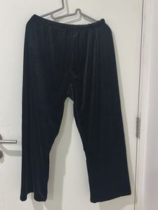 Comfortable Loose Black Velvet Palazzos