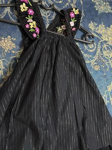 Black Embroidered Dress