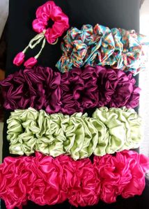 Set of 50 Satin Scrunchies