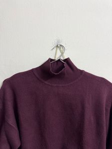 Burgundy Turtleneck Sweater