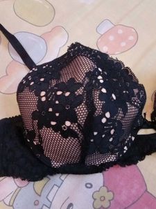 Black Lace Padded Bra