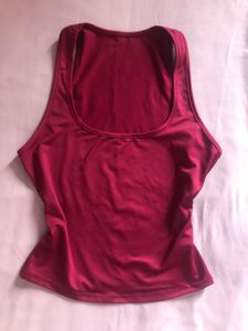 Savana Satin Burgundy Tank Top