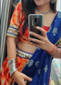 Tie-Dye Lehenga Choli Set
