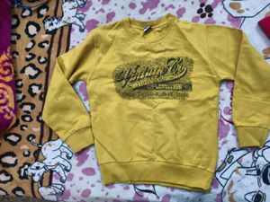 Vintage Yellow Unisex Sweat for 5-7 years kids