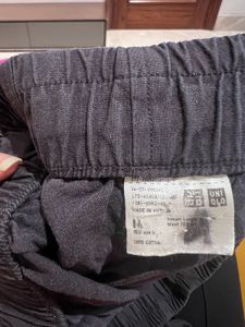 Dark Blue Cropped Pants - UNIQLO