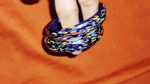 Blue Glass Bangles