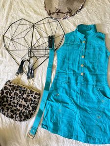 Collar Denim One Piece 🎧💙