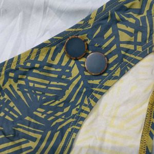 Stylish Leaf 🤎Print Bikini Bottom