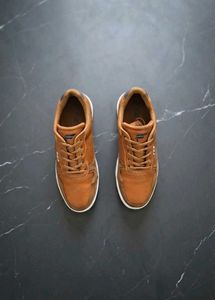 Premium Brown Leather Sneakers