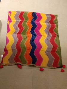 Vibrant Zigzag Dupatta with Tassels