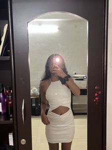 Twisted Halter Neck Mini Dress