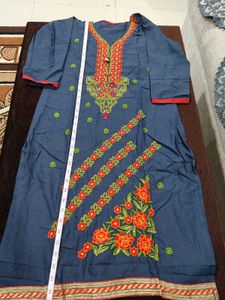 Embroidered Blue Kurta