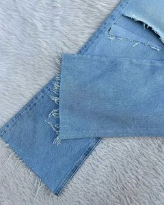 Light Wash Distressed Flare Jeans