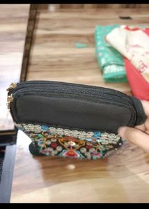 Embroidered Pouch Bag