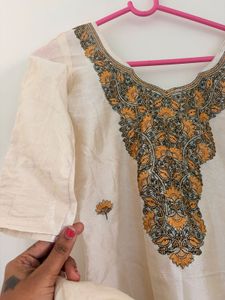 patiyala with kurta hand stitch dress no dupatta