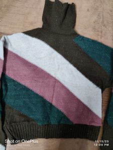 Striped Turtleneck Sweater