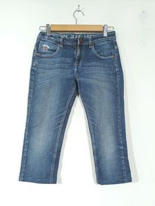 Blue Denim Capri Pant (Women)