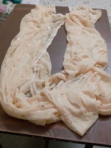 Embellished Cream Dupatta