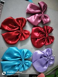 Set of 5 Satin Bow Hair Clips