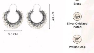 Chand Baliyan Oxidised earrings.
