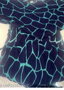 Elegant Navy &amp; Teal Giraffe Print Maxi Dress