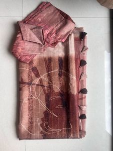 Elegant Printed Saree with Tassels
