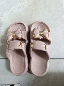Cute Pink Bow Flip Flops 38 size