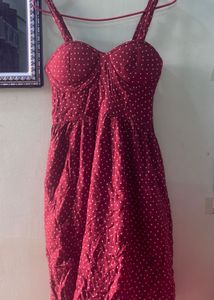 Chic Red Polka Dot Mini Dress