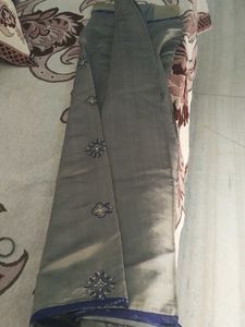 stitch blouse with jaipuri print Beautiful saree