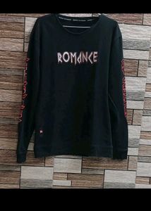 Black 'ROMANCE' Graphic Sweatshirt