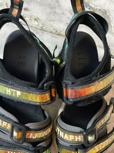 Black And White Rainbow Sandals