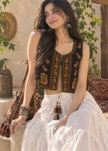 Embroidered handmade navratri black jacket