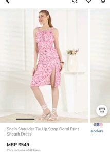 Pink Floral Print Sheath Dress