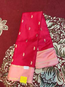 Beautiful LIGHT Pink combination Gajii Saree