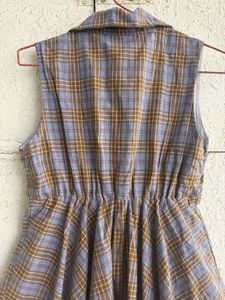 Cute Check Pattern Mini Dress