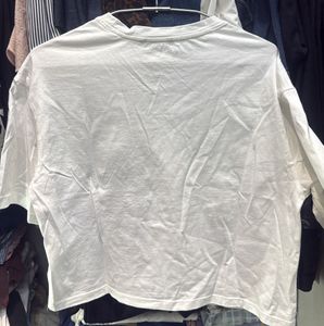 Embroidered white T-shirt