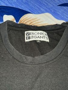 Black T-Shirt with Crescent Moon Logo