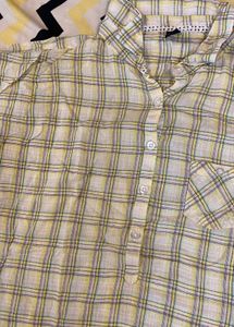 Checked Button-Up Shirt