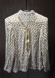 PROMOD geometric print Zip-Up Top