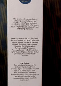 Underarm Lightening Cream ✅