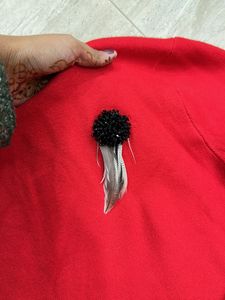 Red Woollen Sweater For Women