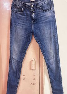 Regular high waist Blue denim jeans