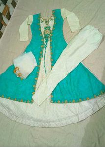 Partywear Gawn with pant &amp; Dupatta