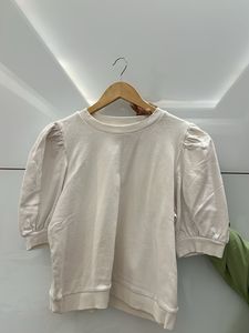 White Puff Sleeve Top