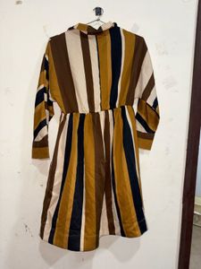 Chic Striped Wrap Dress