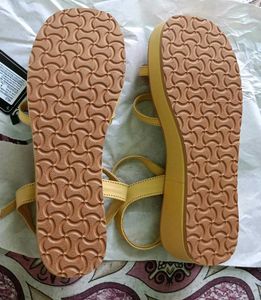 Shein Yellow Strap Sandals