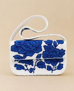 Beaded Floral Clutch Bag