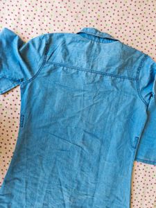 Classic Blue Denim Shirt Dress