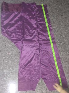 Purple Silky Palazzo Pants